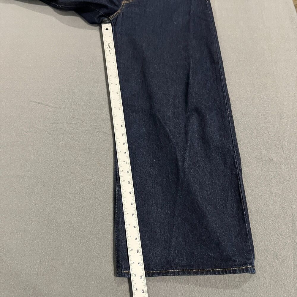 Levi's XL Baggy Straight Jeans Women's 29 X 29 Blue Denim Dark Wash 5-Pockets - Picture 11 of 14